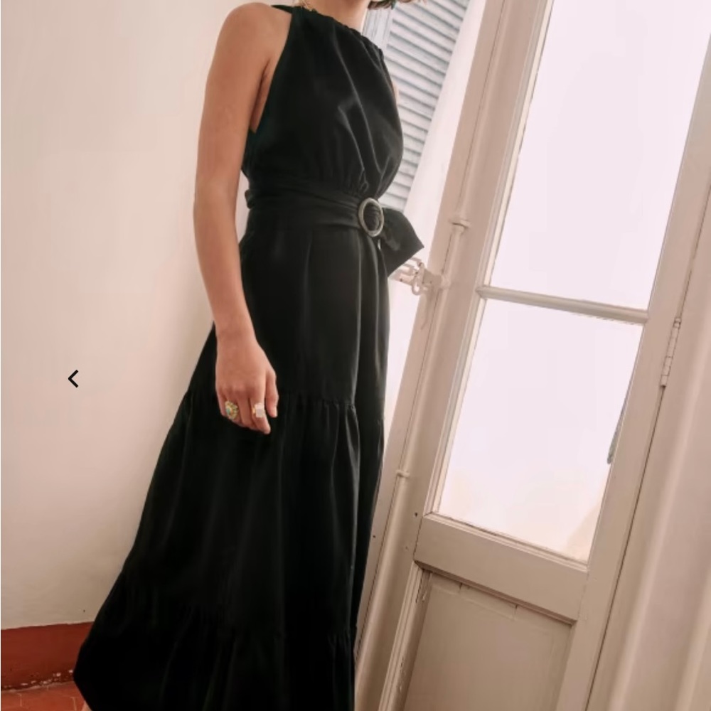 Sezane Robe Lounge Natasia Noir Dress